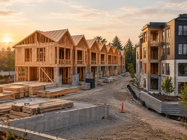 Obra residencial que representa una estrategia de construcción desde cero